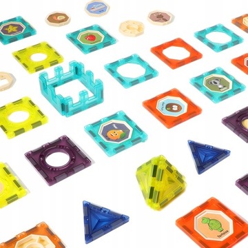 МАГНИТНЫЕ БЛОКИ, СВЕТЯЩИЙСЯ СТРОИТЕЛЬНЫЙ ТРЕК 110 шт, БОЛЬШОЕ ТВОРЧЕСКОЕ РАЗВЛЕЧЕНИЕ