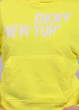 DKNY bluza damska z kapturem żółta
