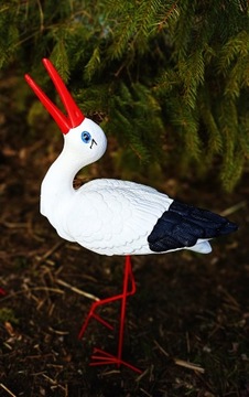 STORK NEST BIG STORK with Small - Декоративная садовая фигурка