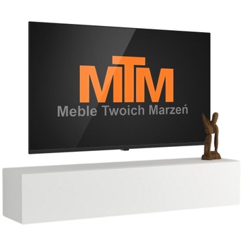 Szafka RTV Wisząca Pod Telewizor Komoda Loft Półka 120 kolor BIAŁY MAT