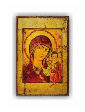 ИКОНА РУЧНОЙ РАБОТЫ - КОРМЯЩАЯ БОЖЬЯ МАТЕРЬ - E