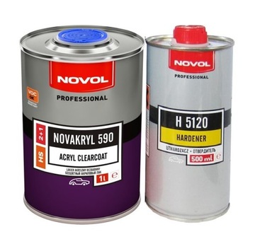NOVOL Lakier Bezbarwny Klar NOVAKRYL 590 1L + utw,