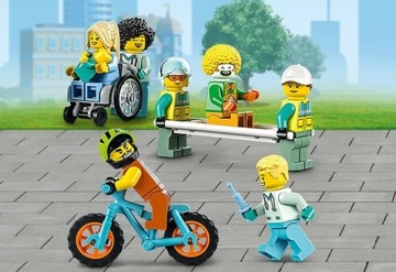 LEGO CITY БОЛЬНИЦА С ПАЦИЕНТАМИ ВЕРТОЛЕТ СКОРОЙ ПОМОЩИ