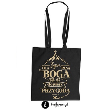 TORBA materiałowa ŻYCIE DLA BOGA TO PRZYGODA