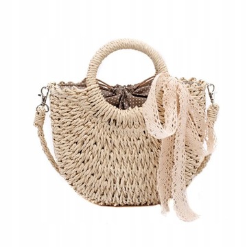 Сумка на плечо BOHO BASKET HALF MOON WOVED