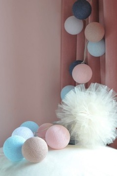 Zestaw lampek Cotton Balls Kolory 2016 50 kul