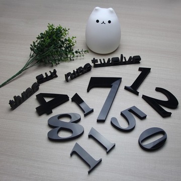 НАСТЕННЫЕ ЧАСЫ ЧЕРНЫЕ DIY БОЛЬШИЕ НАКЛЕЙКА НА СТЕНЕ 3D SILENT XL ЗЕРКАЛО