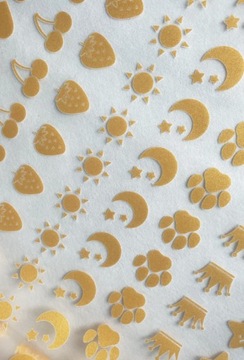 ТЕРМОСветоотражающая НАКЛЕЙКА ЗОЛОТАЯ УТЮГА 14 x лапа ЗОЛОТАЯ