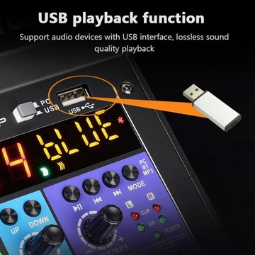 Переносной мини-микшер A6, 6 каналов, аудиоконсоль с