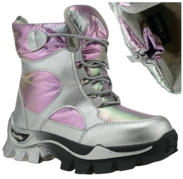 BUTY ZIMOWE DZIEWCZĘCE OCIEPLANE ŚNIEGOWCE 29