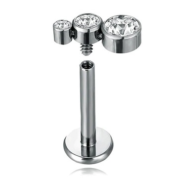 LABRET CYRKONIA HELIX CONCH GWINT WEW. TYTAN 1,2/8