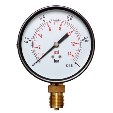 MANOMETR 100MM RADIALNY 1/2 1 BAR CIŚNIENIA DOLNY