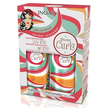 Inoar DUO Divine Curls Szampon 250 ml + Odżywka 250 ml