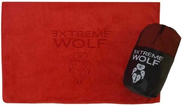 Ręcznik sportowy szybkoschnący Extreme Wolf 100 x 50 cm, czerwony
