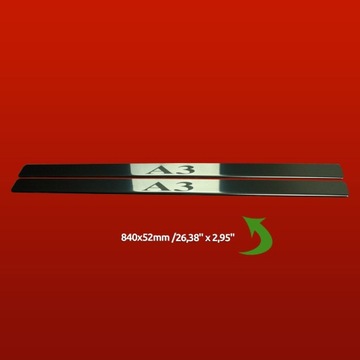 AUDI A3 8P VRSTVA  PRAHU NA PRAHY 3 DVEŘE OCEL NEREZ 304 LESK