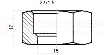 ZAKUCIE KOMPLETNE M22X1.5 RURKA FI 15 HYDROLIDER
