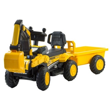 АККУМУЛЯТОРНЫЙ ЭКСКАВАТОР ДЛЯ ДЕТЕЙ LED MP3 2 ДВИГАТЕЛЯ ДИСТАНЦИОННЫЙ TRAK-S-3-ЖЕЛТЫЙ