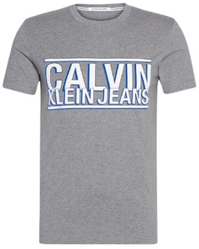 MĘSKA KOSZULKA CALVIN KLEIN CK TSHIRT SZARA ROZ L