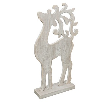Drewniany renifer 40 cm prezent pod choinkę - ozdoba świąteczna - figurka