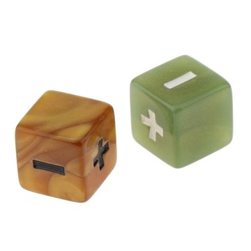 10 sztuk kostek do obliczeń matematycznych Minus Plus