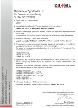 СЧЕТЧИК ИМПУЛЬСОВ ZAMEL LIW-01