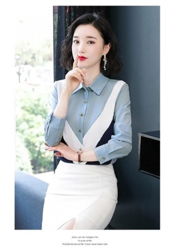 Blusas Mujer De Moda 2024 Офисные туфли с отложным воротником