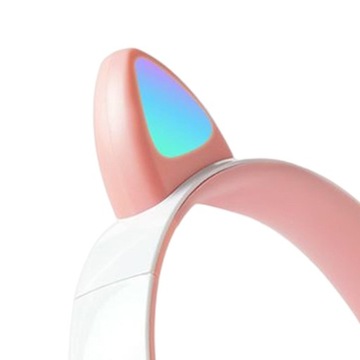 Розовые и белые игровые наушники-вкладыши Cat Ear