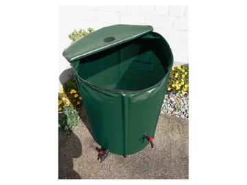 Складная бочка для дождя, зеленая с краном, 250 л PARKSIDE