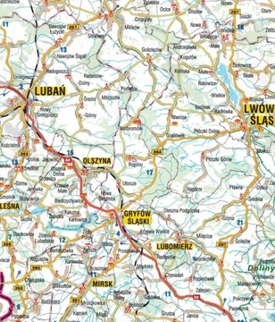 АДМИНИСТРАТИВНАЯ ДОРОЖНАЯ КАРТА НИЖНЕЙ СИЛЕЗИИ ГАЛИЛЕОС