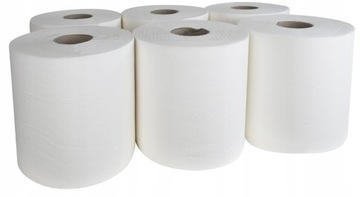 Ręcznik Papierowy Bezpyłowy Biały 100% Celuloza 100m 6szt