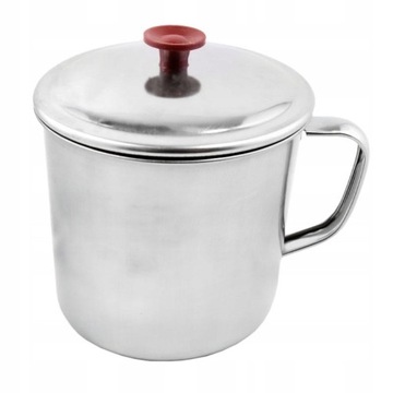 KUBEK TURYSTYCZNY STAL Z POKRYWKĄ 500ML BIWAKOWY