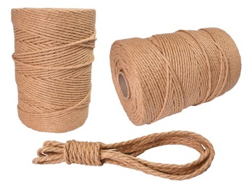 LINA JUTOWA 8mm - 70m na drapak / dekoracyjna sznurek jutowy GRUBA linka