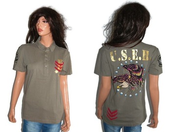 Koszulka Ed Hardy BLUZKA DAMSKA T-SHIRT Y2K R.L