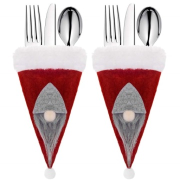 ЧЕХОЛ ДЛЯ СТОЛОВЫХ ПРИБОРОВ РОЖДЕСТВЕНСКОЕ УКРАШЕНИЕ СТОЛИКА 6 шт. ГНОМ ГНОМ РОЖДЕСТВЕНСКИЙ ЭЛЬФИНИ