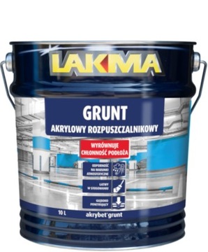 LAKMA AKRYBET Grunt Akrylowy Rozpuszczalnikowy do Betonu Podłoży 10L