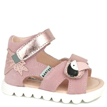 Bartek 11227009 buty sandały sandałki dziewczęce różowy 24