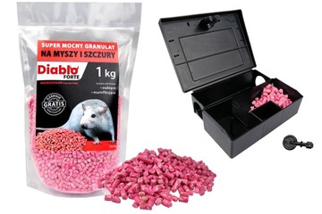 5x КОРМОВАТЕЛЬ ДЛЯ ДЕРАТИЗАЦИОННЫХ МЫШЕЙ СТАНЦИЯ ДЛЯ ДЕРАТИВАЦИИ КОРМИТЕЛЬ 1 кг Diablo