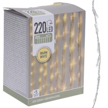 KURTYNA ŚWIETLNA ZEWNĘTRZNA 2M 220LED