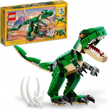 LEGO Creator 3w1 Potężne dinozaury klocki 31058 zestaw TRex dino prezent 7+