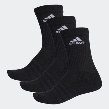 SKARPETKI CZARNE ADIDAS 3 - PACK R. 39-42 AA2298
