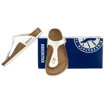 Buty na Lato Klapki Japonki Birkenstock Gizeh BF Patent White 1005299