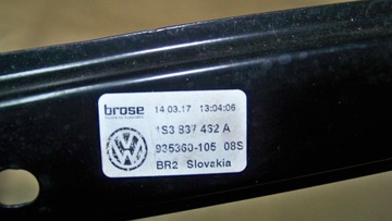 SKODA CITIGO VW UP MII 17R 3D ZVEDÁK OKNO PRAVÝ