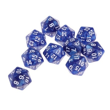 10 двадцатисторонних кубиков D20 для игры в ролевые игры D&D