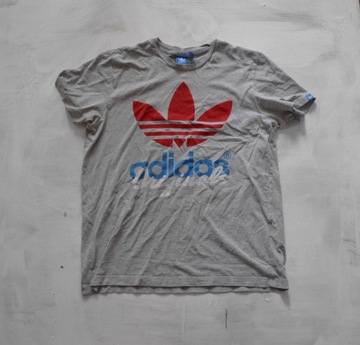 unikatowa koszulka logo bawełniany t-shirt vintage adida