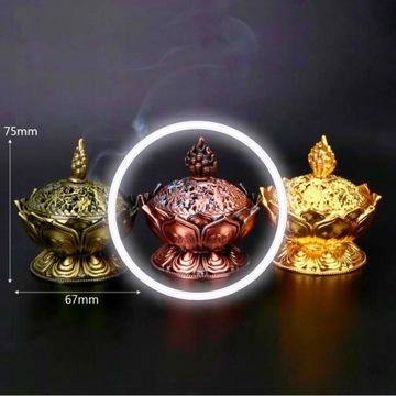 Курильница Lotus медного цвета.