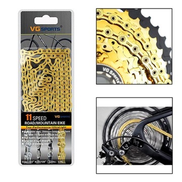Запасная велосипедная цепь 9S 10S 11S золото 11S