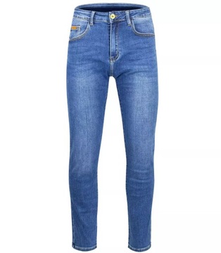 Jeansy spodnie jeansowe męskie niebieskie 38