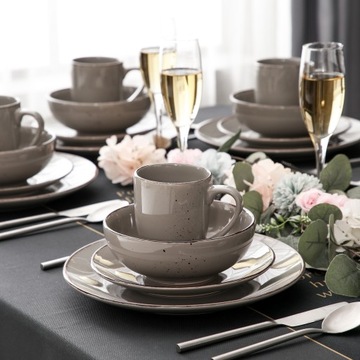 Ванчассо пузырьковый ужин сервис Boho Brown Diseware 32EL 8 человек