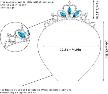 koroną księżniczki, dziewczęca opaska na głowę, diadem