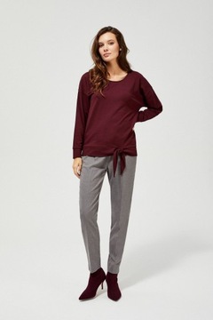 MOODO Bluza z wiązaniem Z-BL-3320 BURGUNDY; XS